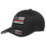FlexFit Hat - Thin Silver Line Flag