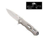 4 1-2 Stainless Steel Handle With Satin Finish Blade With Pocket Clip