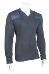 V-Neck Rib ''Commando'' with Velcro Epaulets, Poly-Cotton Shoulder and Elbow Patches