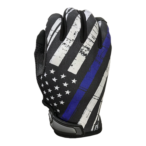 Blue Line Flag - Unlined - Full Finger Gloves