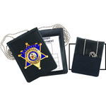 Recessed Velcro Badge And Id Holder With Chain