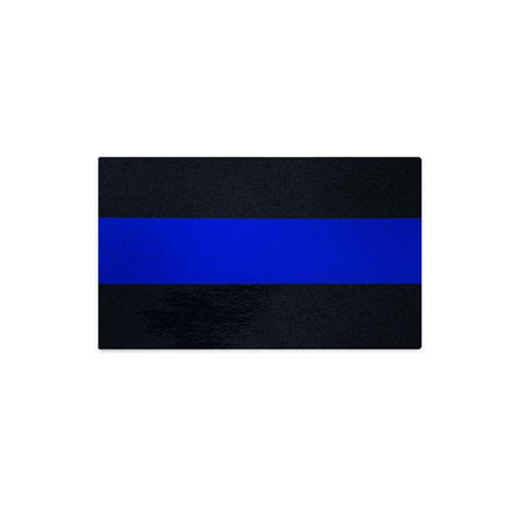 Classic Thin Blue Line Car Decal, 3 X 5 Inches, Reflective
