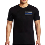 Men's - T-Shirt - Thin Blue Line Flag