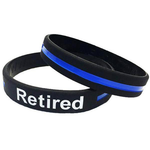 Retired - Thin Blue Line Silicone Bracelet