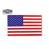 Thin Silver Line American Sticker, 4 x 6 Inches