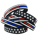 Thin Red Line American Flag Bracelet