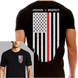 Men's T-Shirt - Thin Red Line Flag