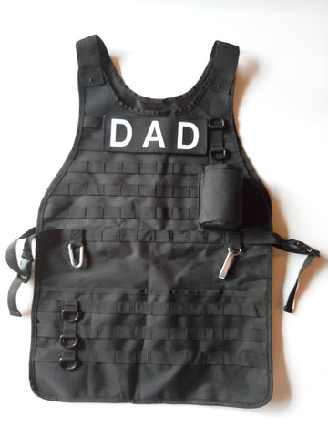 Tactical Bbq Apron With Carabiner And Bottle Opener