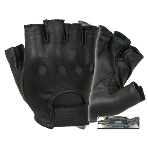 Half-Finger Leather Driving Gloves