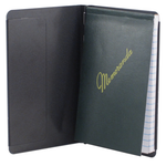 Padfolio With Writing Pad, Black Alum, Pocket Size, 3.5 X 5.5 Paper