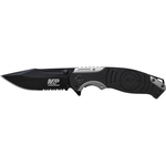 Liner Lock, 8cr13mov Drop Point Blade, Thumb Knobs, Index Flipper, Black-grey Handle